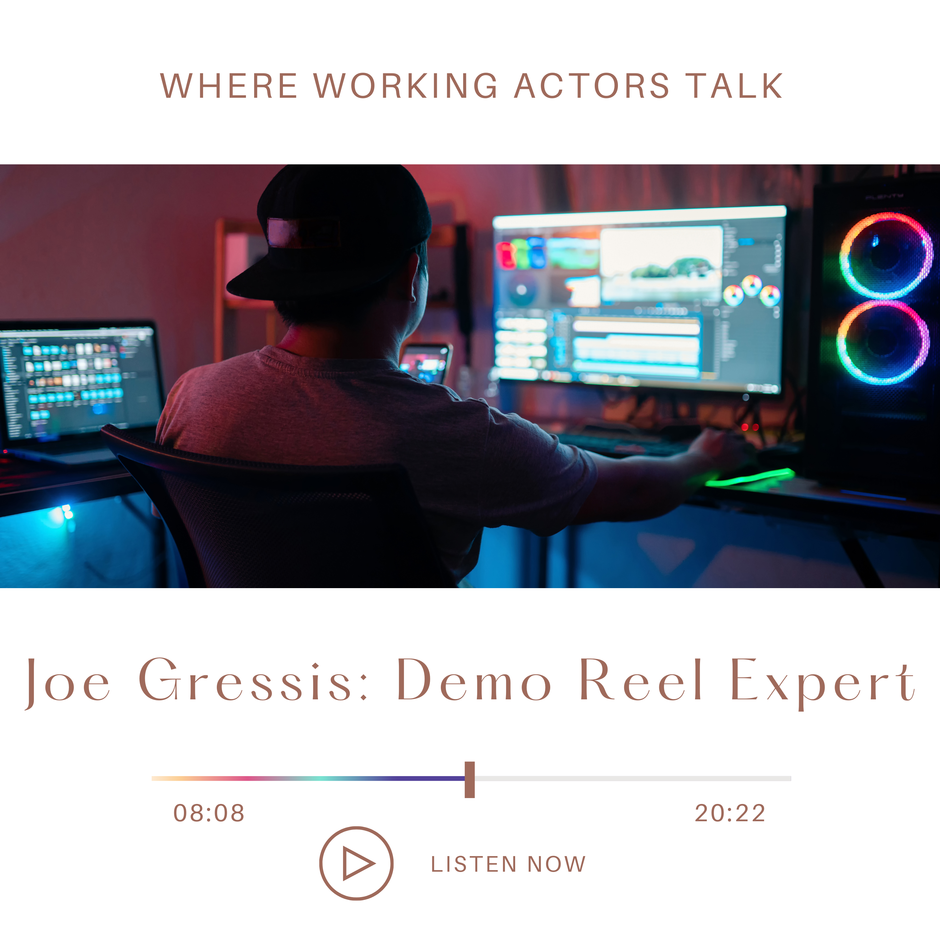 Learn from 3 time emmy-nominated writer, editor and producer Joe Gressis what makes a great demo reel for actors