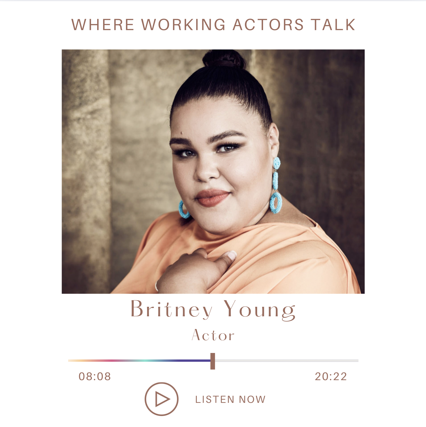 Actor Britney Young on the SKS Where working actors talk podcast